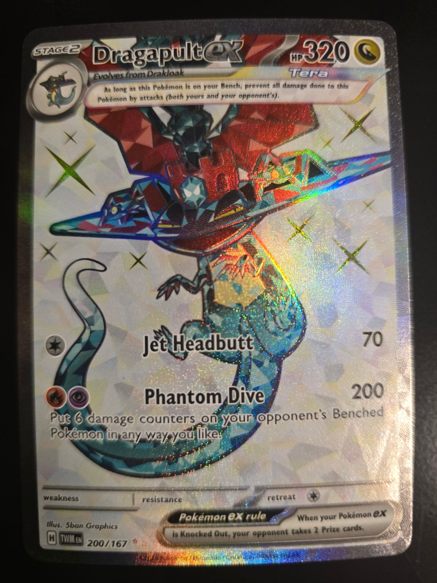 Dragapult Ex 200/167 Twilight Masquerade Holofoil NM