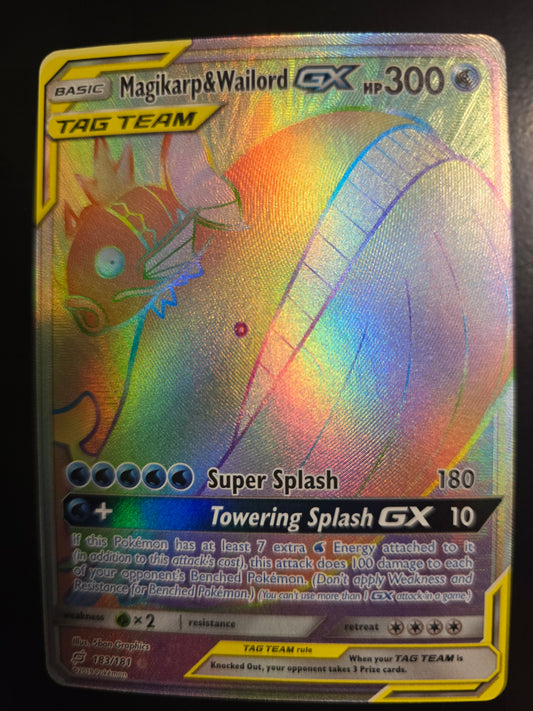 Magikarp & Wailord GX (Secret) 183/181 Team Up Holofoil NM