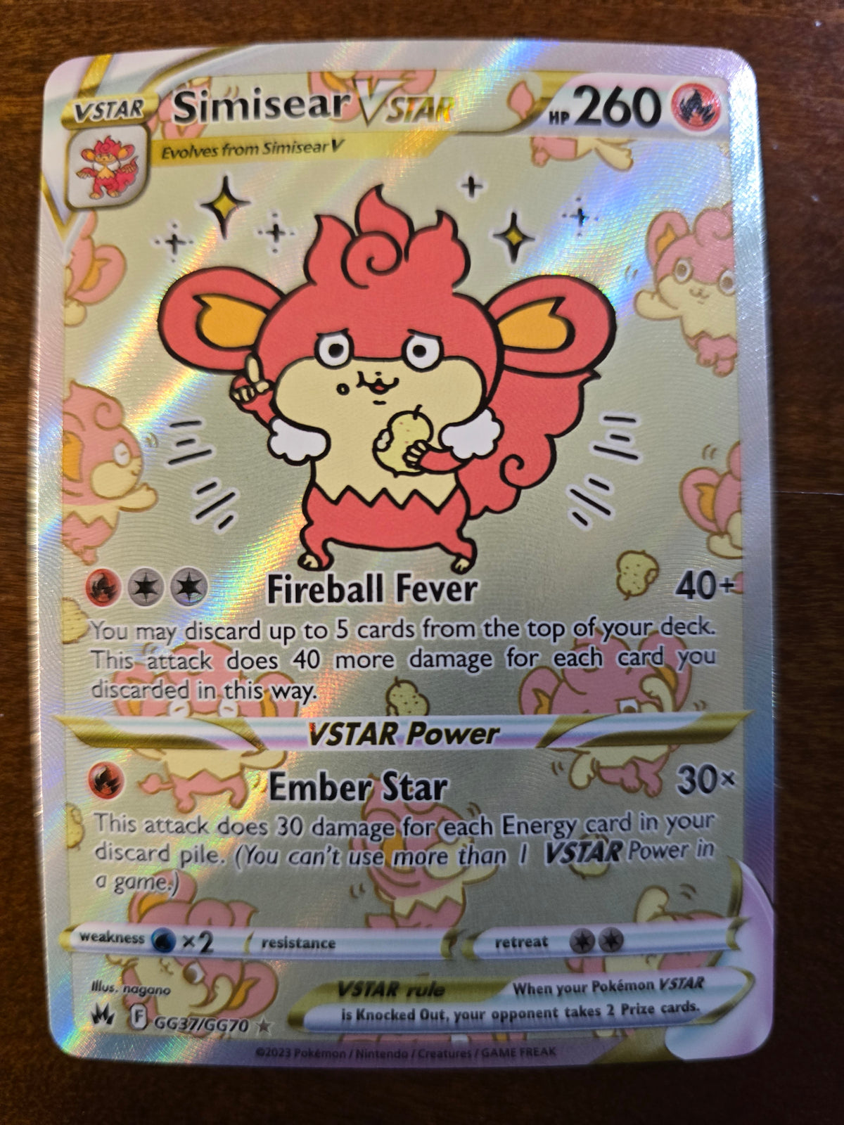 Simisear VSTAR GG37/GG70 Crown Zenith Foil NM