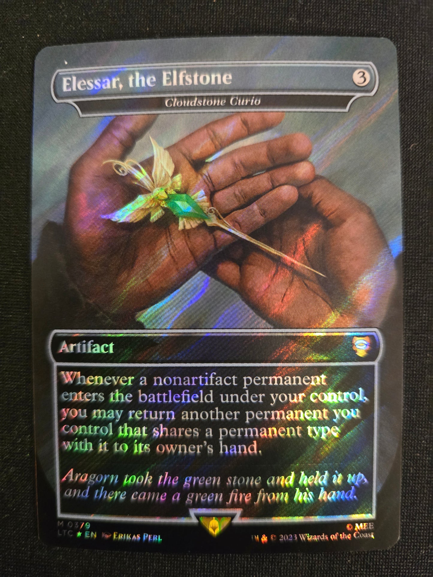Elessar, The Elfstone M 0379 Cloudstone Curio Commander: LOTR: Tales Of Middle-Earth Surge Foil NM