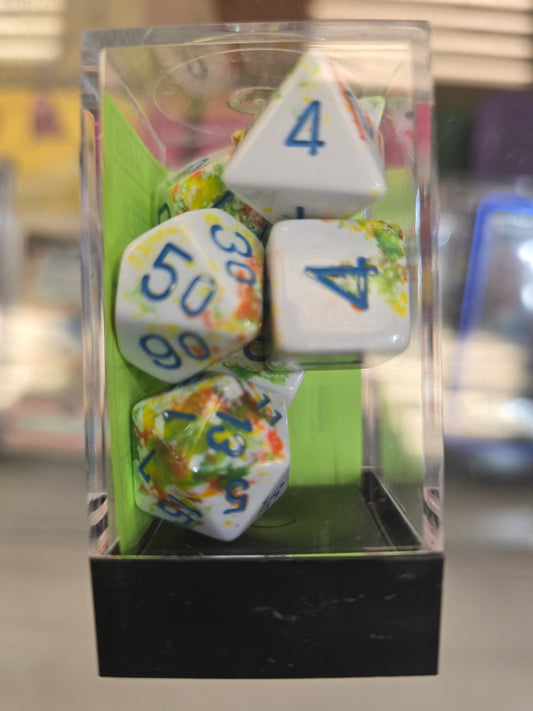Chessex Brush Polyhedral 7-Die Set Breezy/Blue