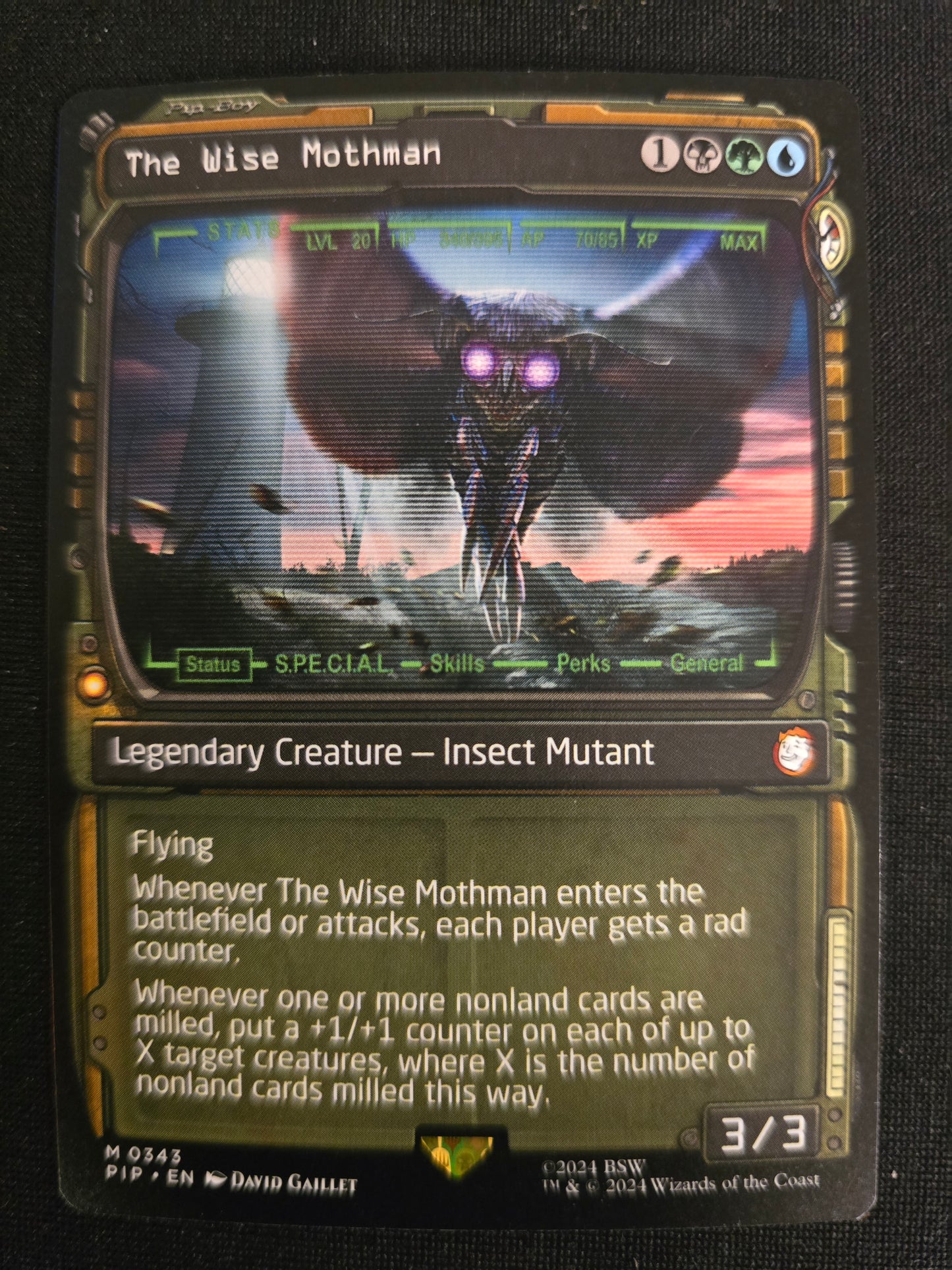 The Wise Mothman M 0343 Universes Beyond: Fallout Showcase Normal NM