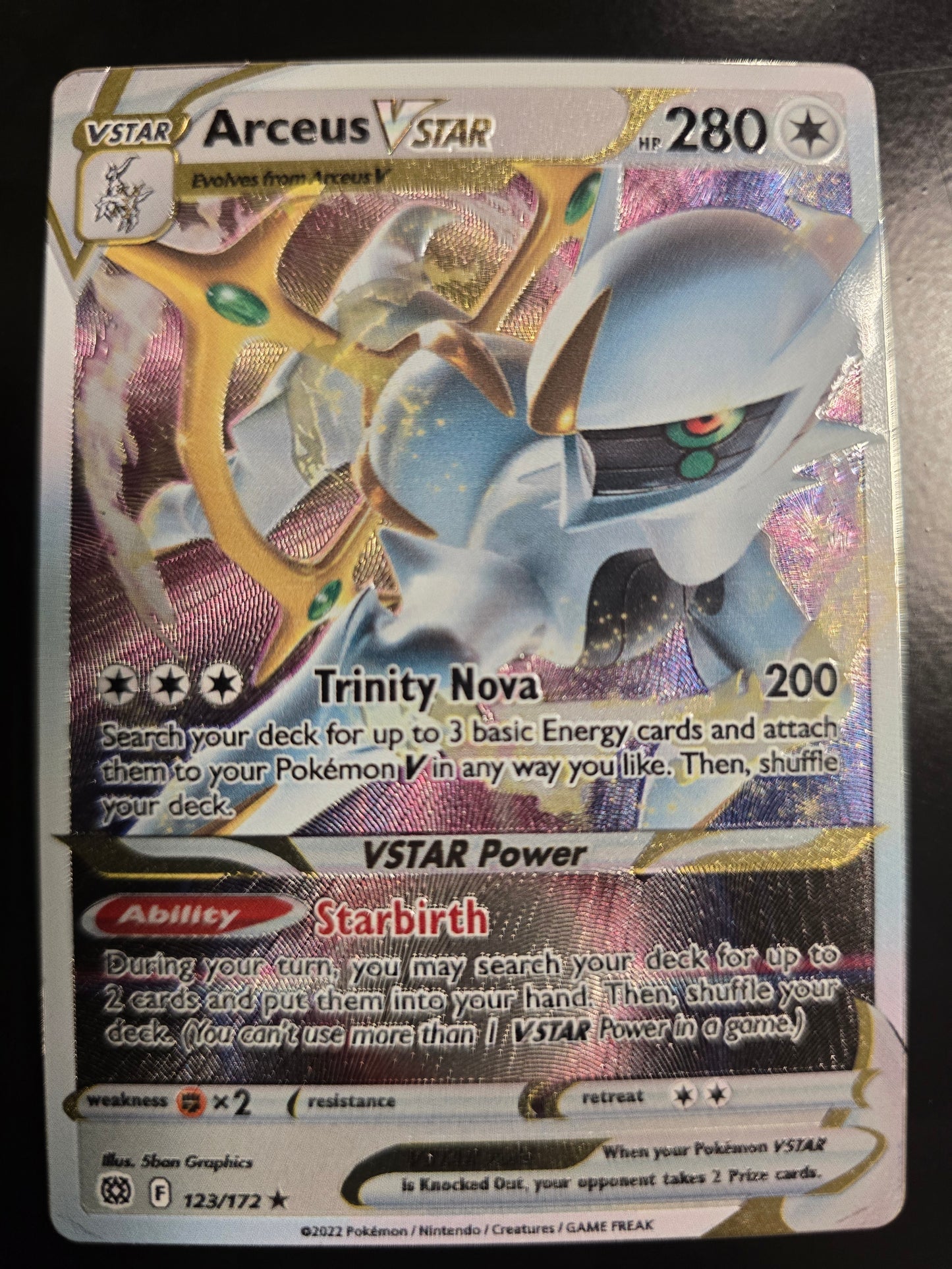 Arceus VSTAR (Metal Card) 124/172 Misc. Cards & Products Holofoil NM