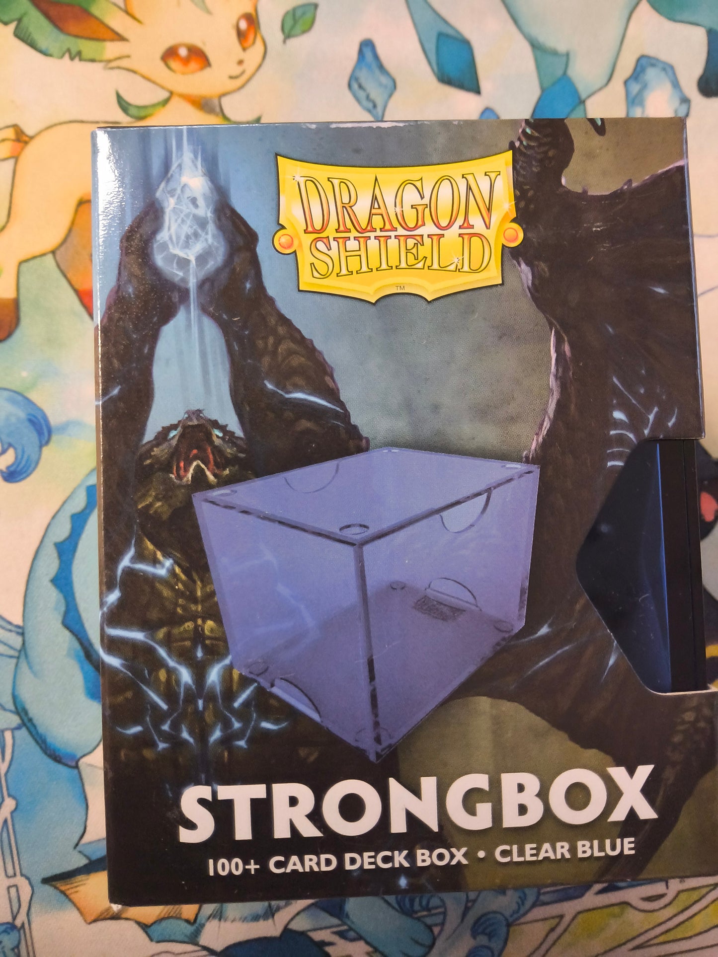 Dragon Shield Strongbox 100+ Card Deck Box. Clear Blue