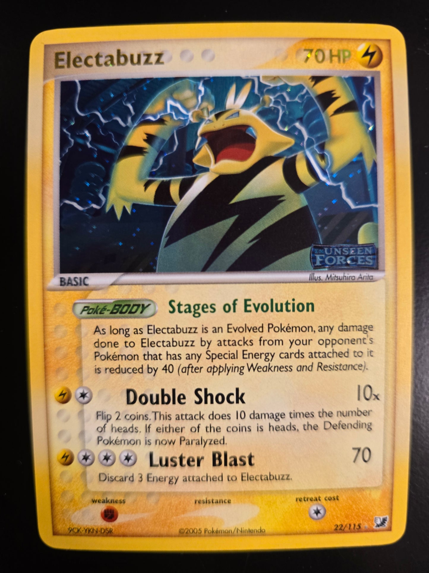 Electabuzz 22/115 Unseen Forces Reverse Holofoil NM
