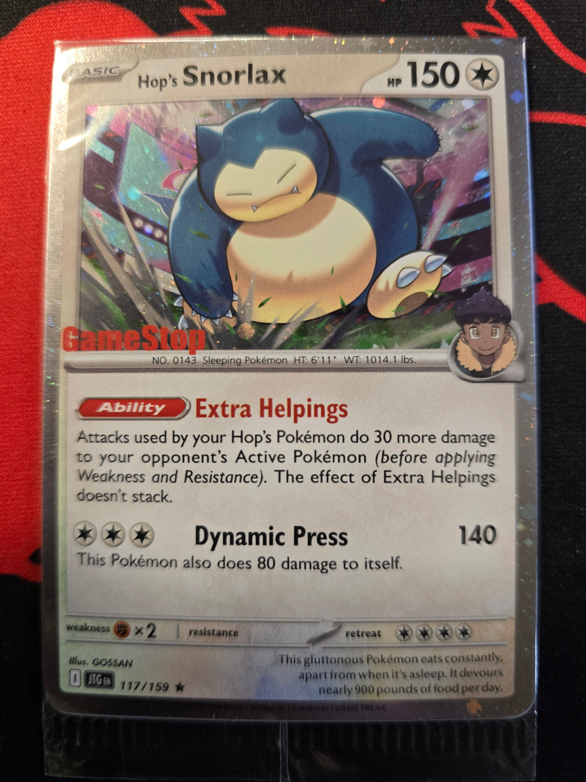 Hop's Snorlax 117/159 Holofoil Sealed