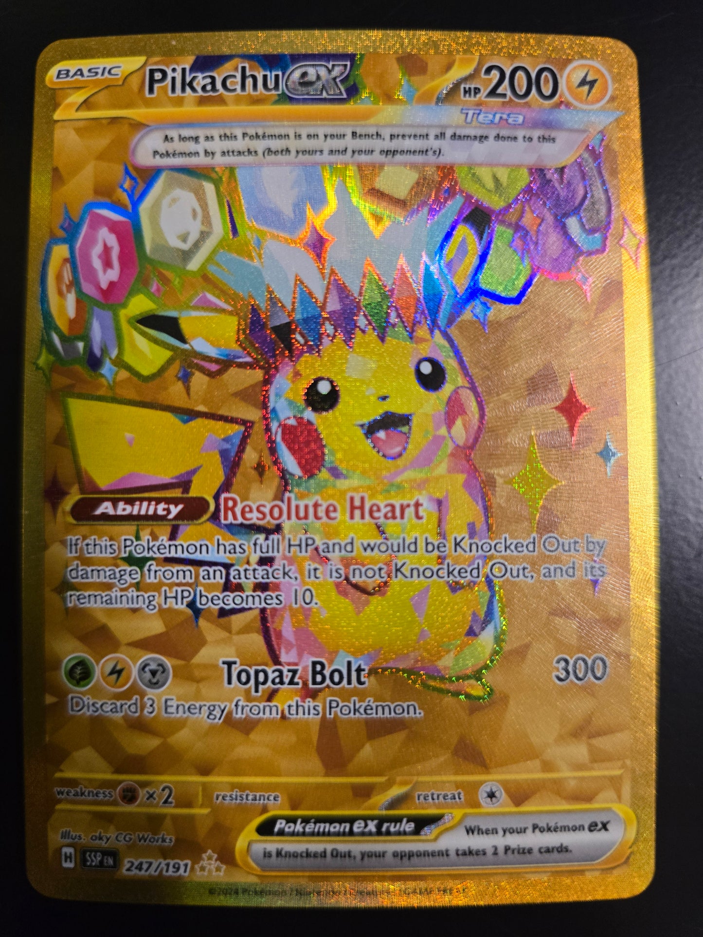 Pikachu Ex 247/191 Surging Sparks Holofoil NM