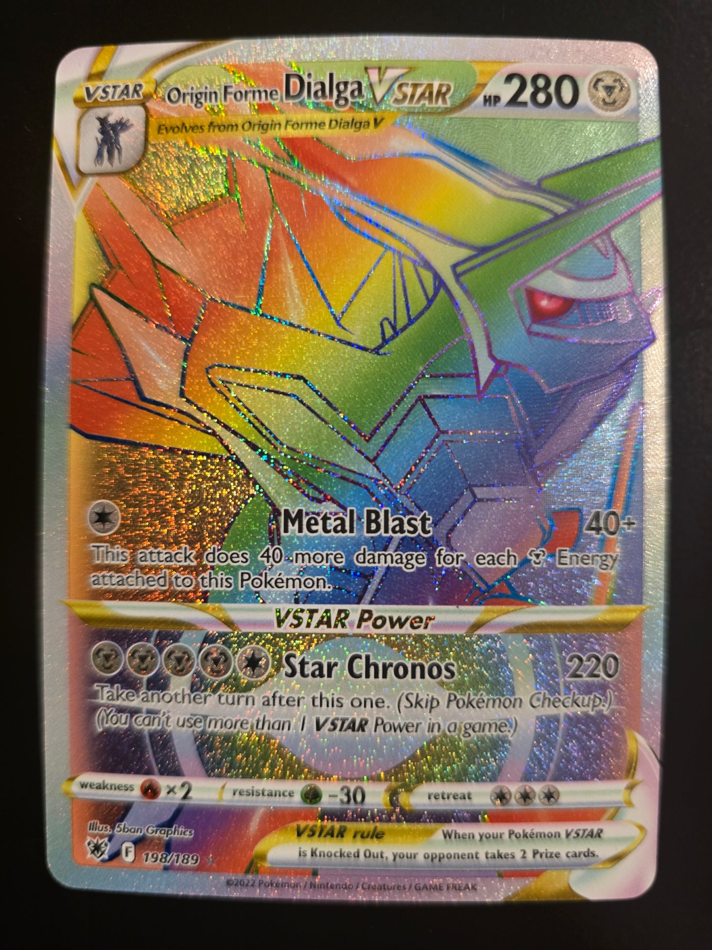 Origin Forme Dialga VSTAR 198/189 Astral Radiance Holofoil NM