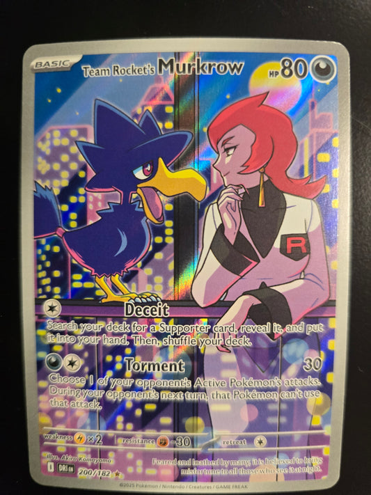 Team Rocket's Murkrow 200/182 Holofoil NM