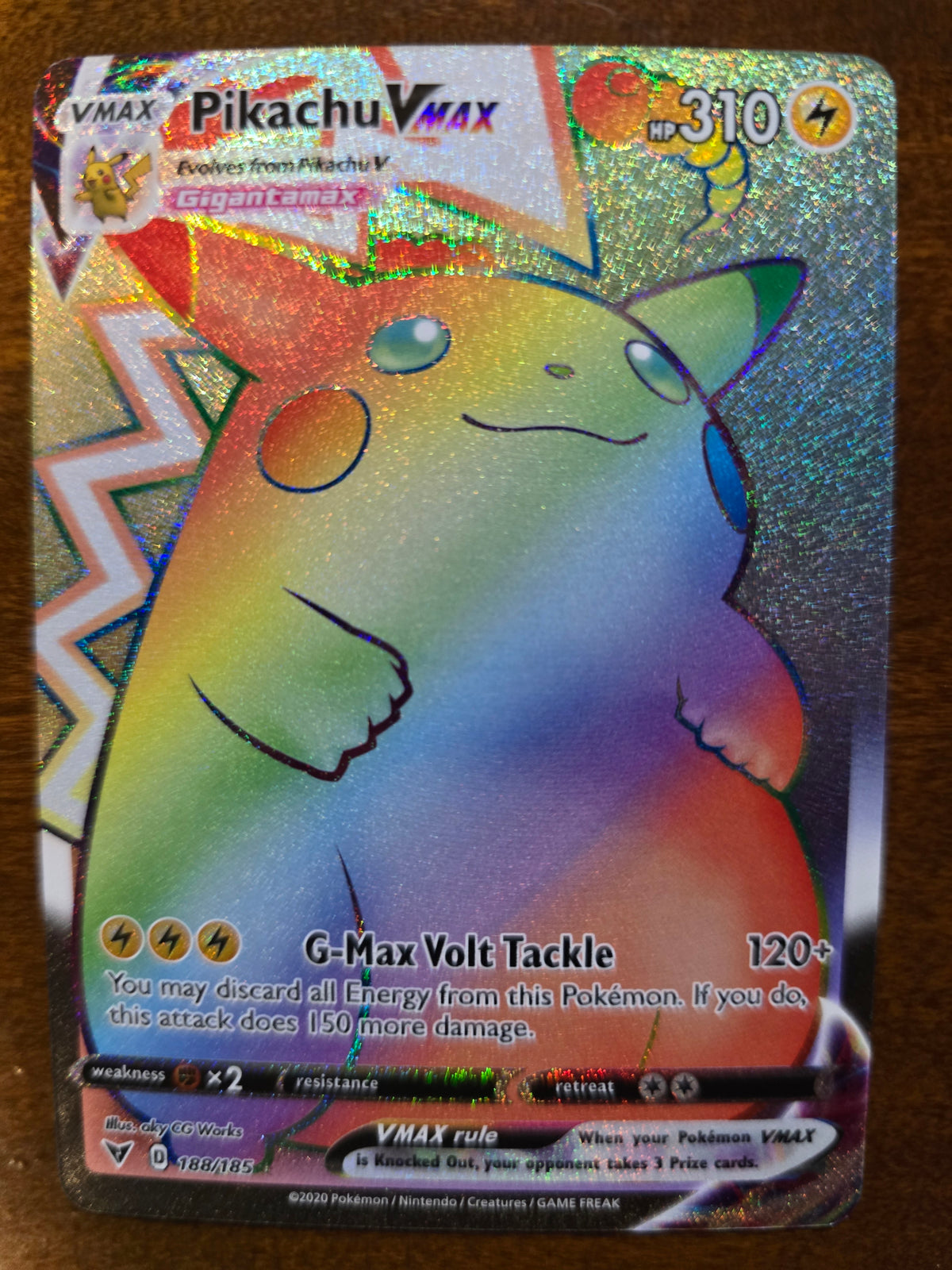 Pikachu VMAX 188/185 VV Holofoil NM