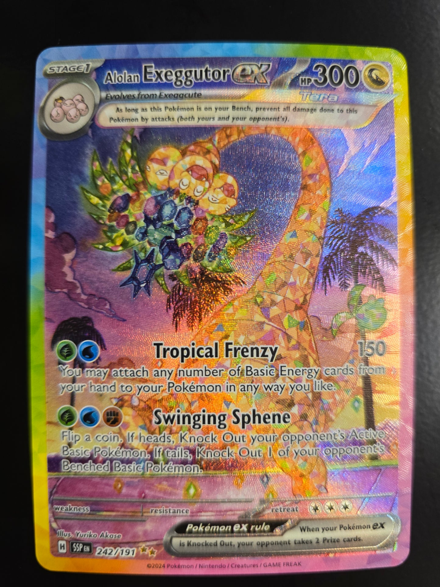Alolan Exeggutor Ex 242/191 Surging Sparks Holofoil NM
