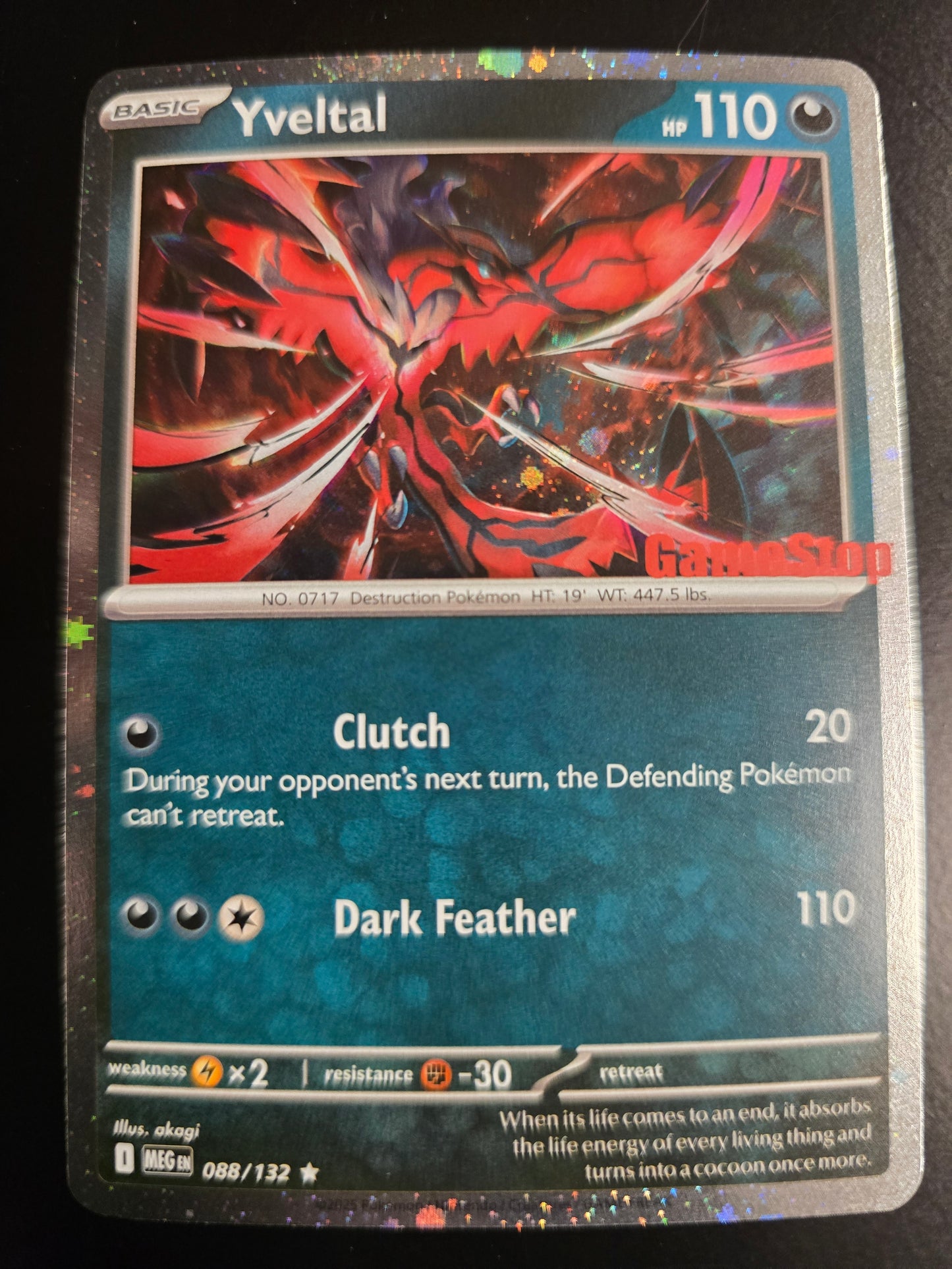 Yveltal (Gamestop) 088/132 Misc. Cards & Products Holofoil NM