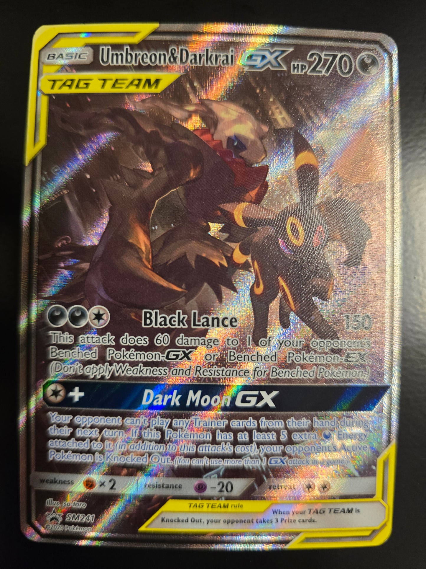 Umbreon & Darkrai GX SM241 SM Promos Holofoil NM