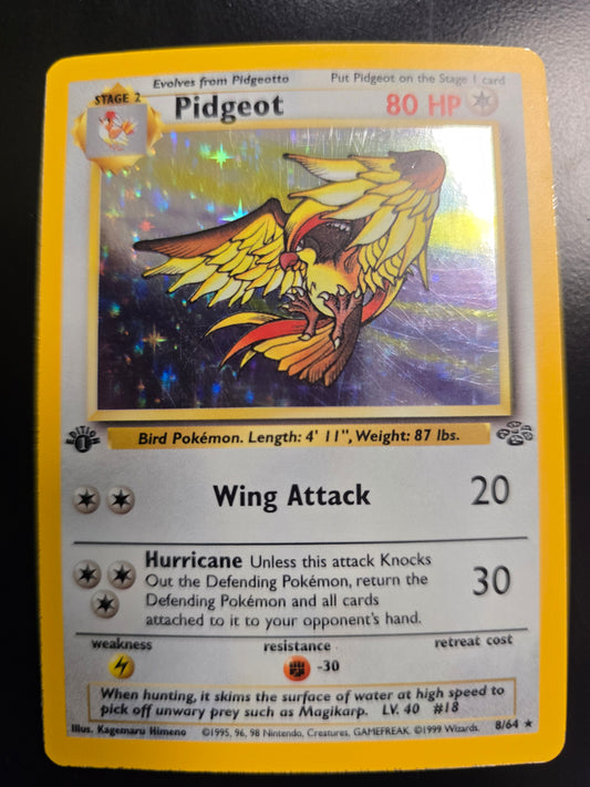 Pidgeot 8/64 Jungle 1st Edition Holofoil LP