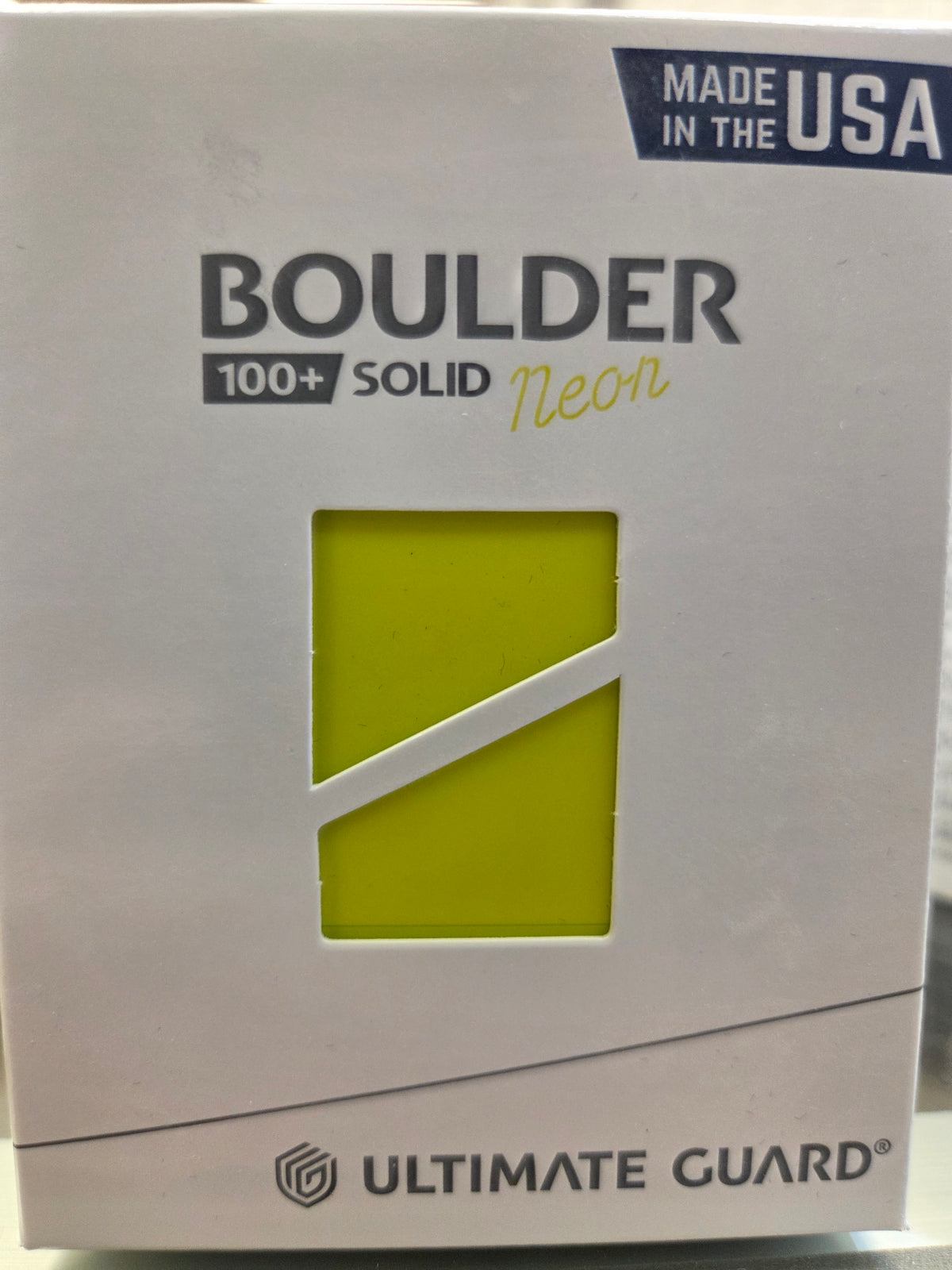 Ultimate Guard Boulder 100+ Solid Deck Box (Neon Yellow)