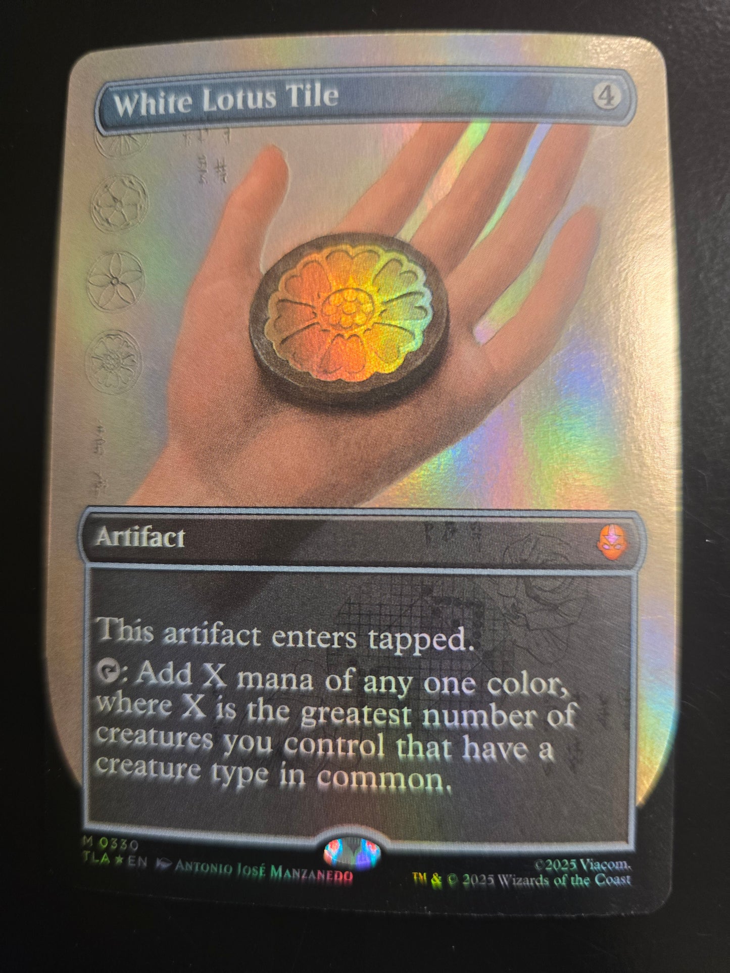 White Lotus Tile M 0330 Avatar: TLA Borderless Foil NM