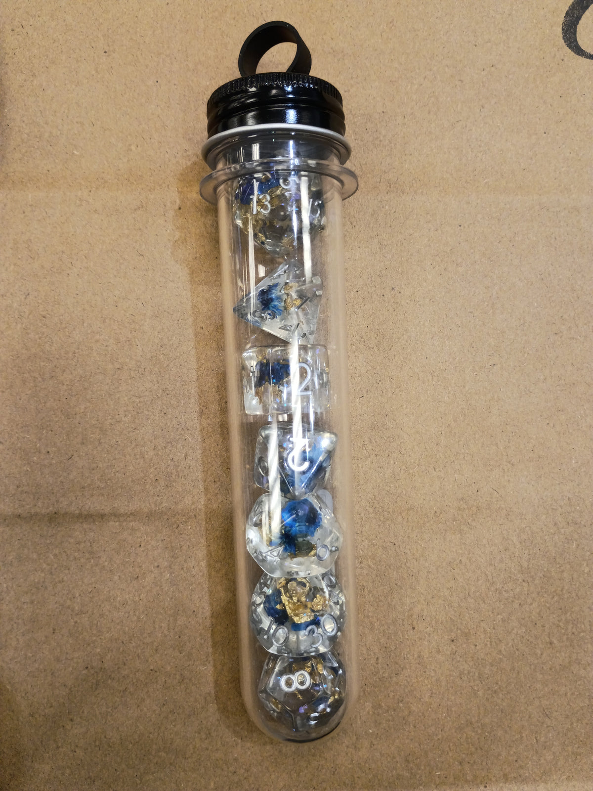 Infused - Blue Flower Tubed Dice set