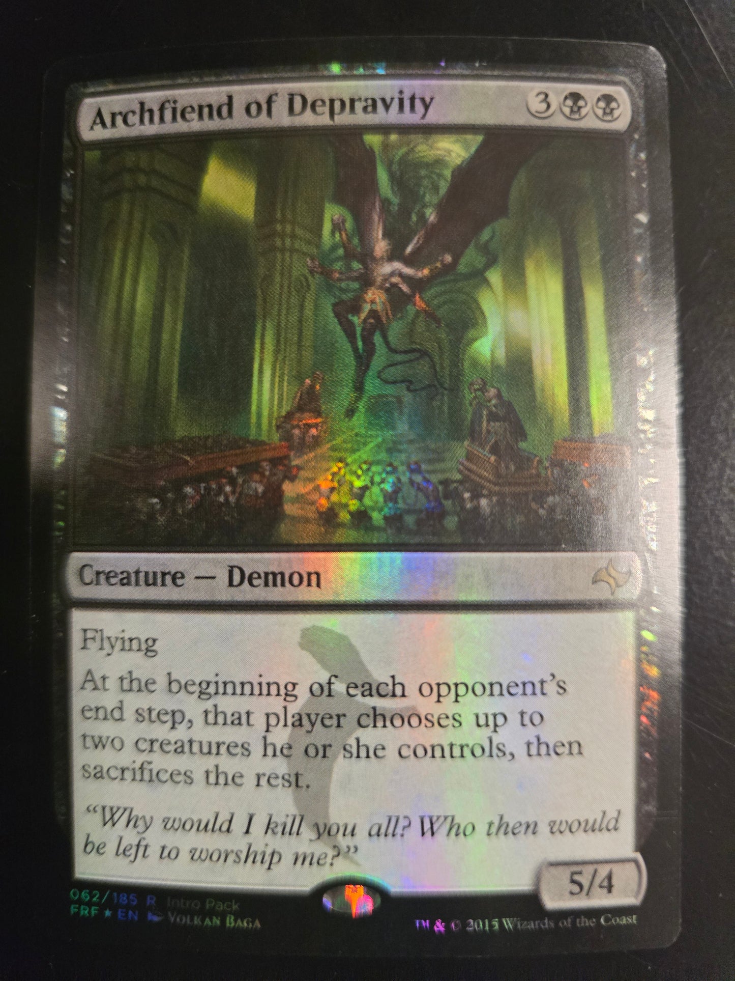 Archfiend Of Depravity 062/185 R Unique And Miscellaneous Foil NM