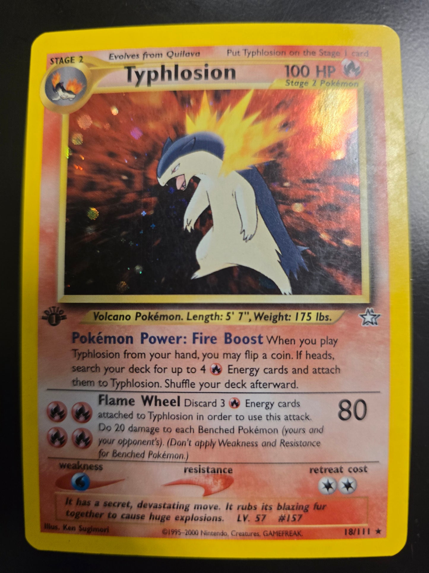 Typhlosion 18/111 Neo Genesis 1st Edition Holofoil NM