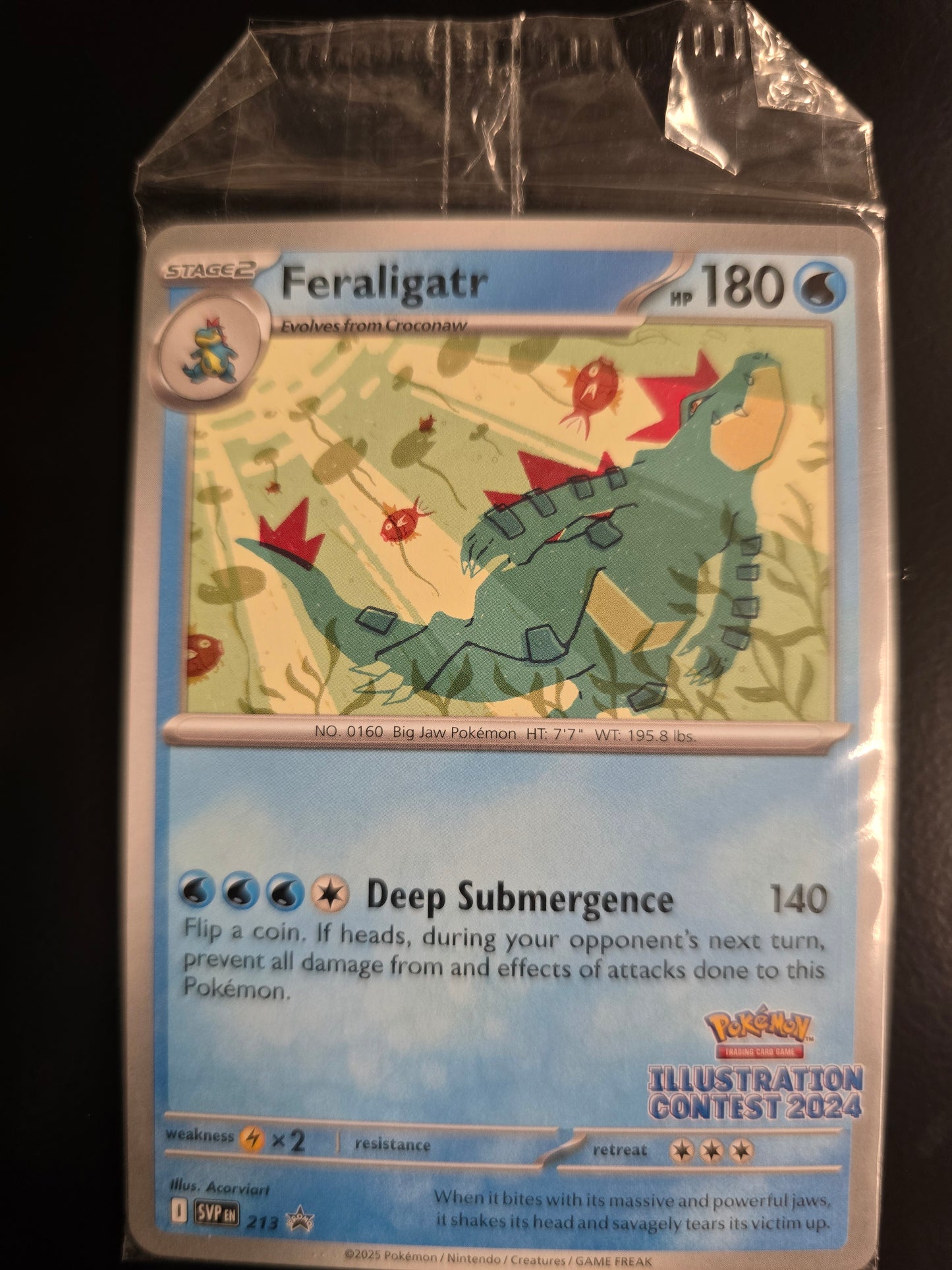 Feraligatr (Illustration Contest 2024) 213 Scarlet & Violet Promo Cards Normal Sealed
