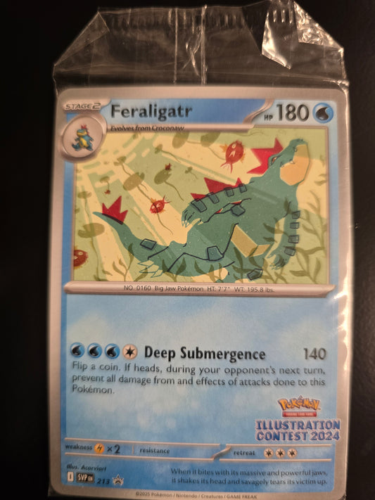 Feraligatr (Illustration Contest 2024) 213 Scarlet & Violet Promo Cards Normal Sealed