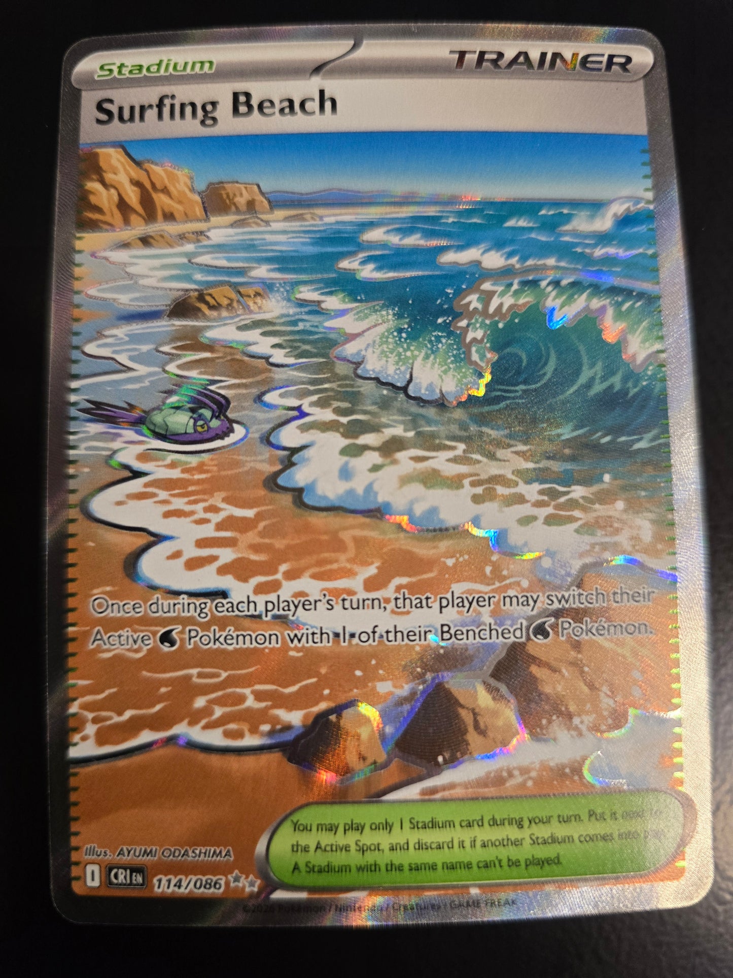 Surfing Beach 114/086 Chaos Rising Holofoil NM