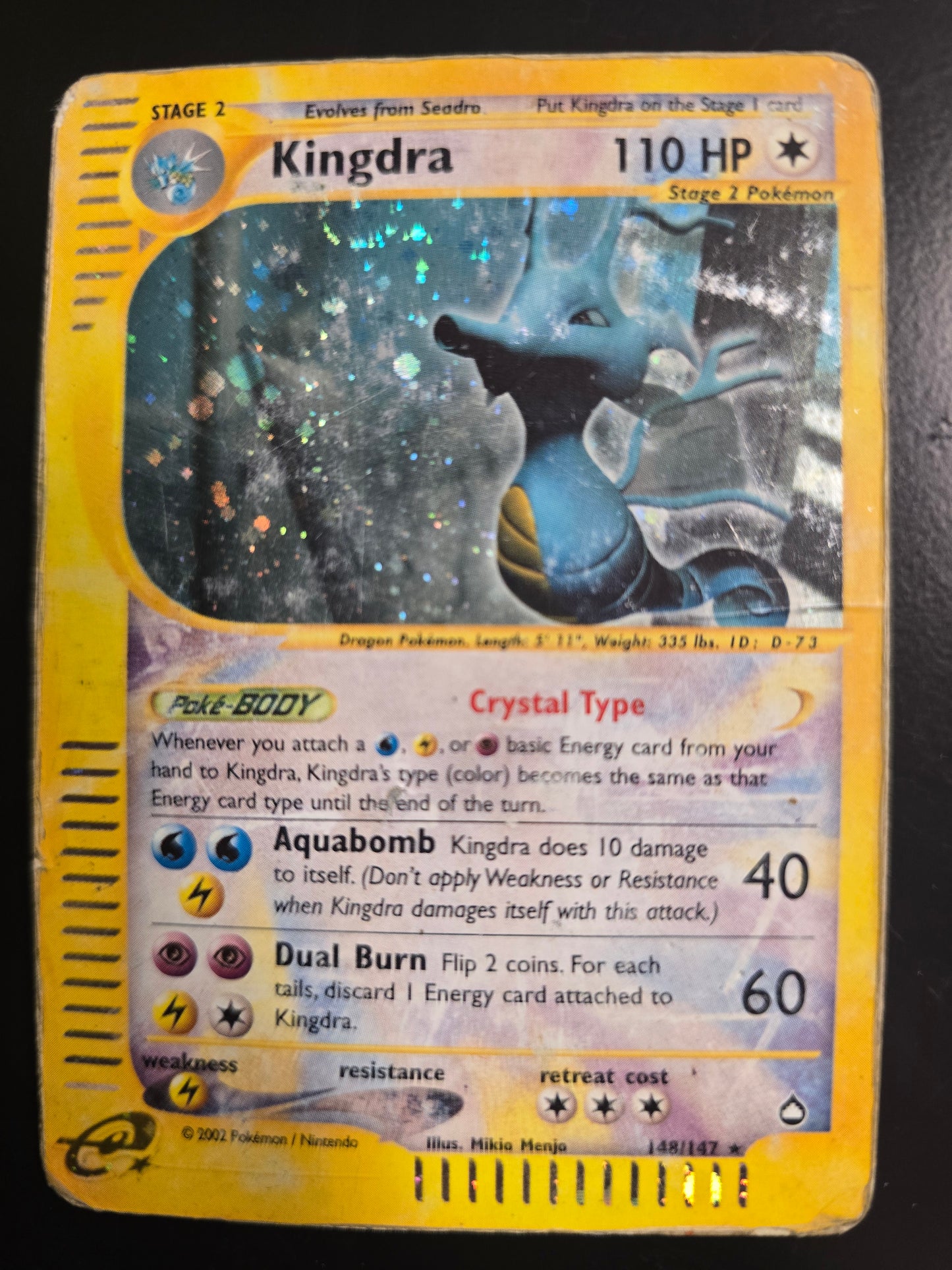 Kingdra 148/147 Aquapolis Holofoil DMG