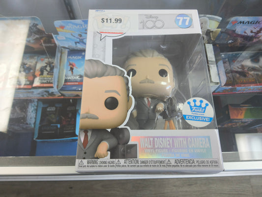 Funko-Pop! Disney 100 Walt Disney With Camera #77 Funko.com Exclusive