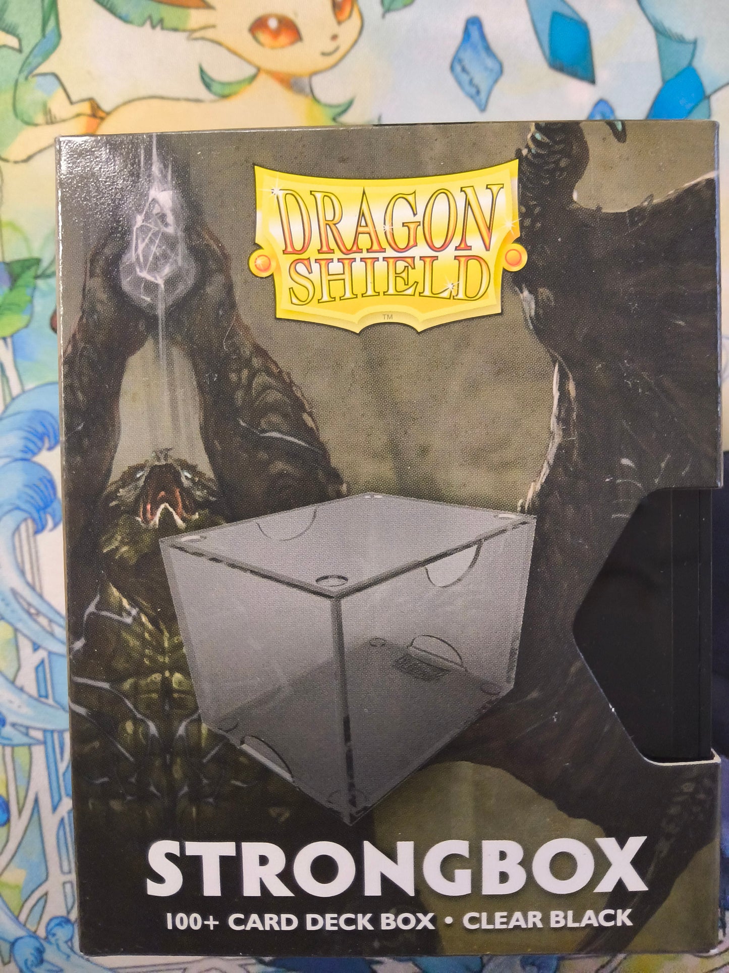 Dragon Shield Strongbox 100+ Card Deck Box. Clear Black