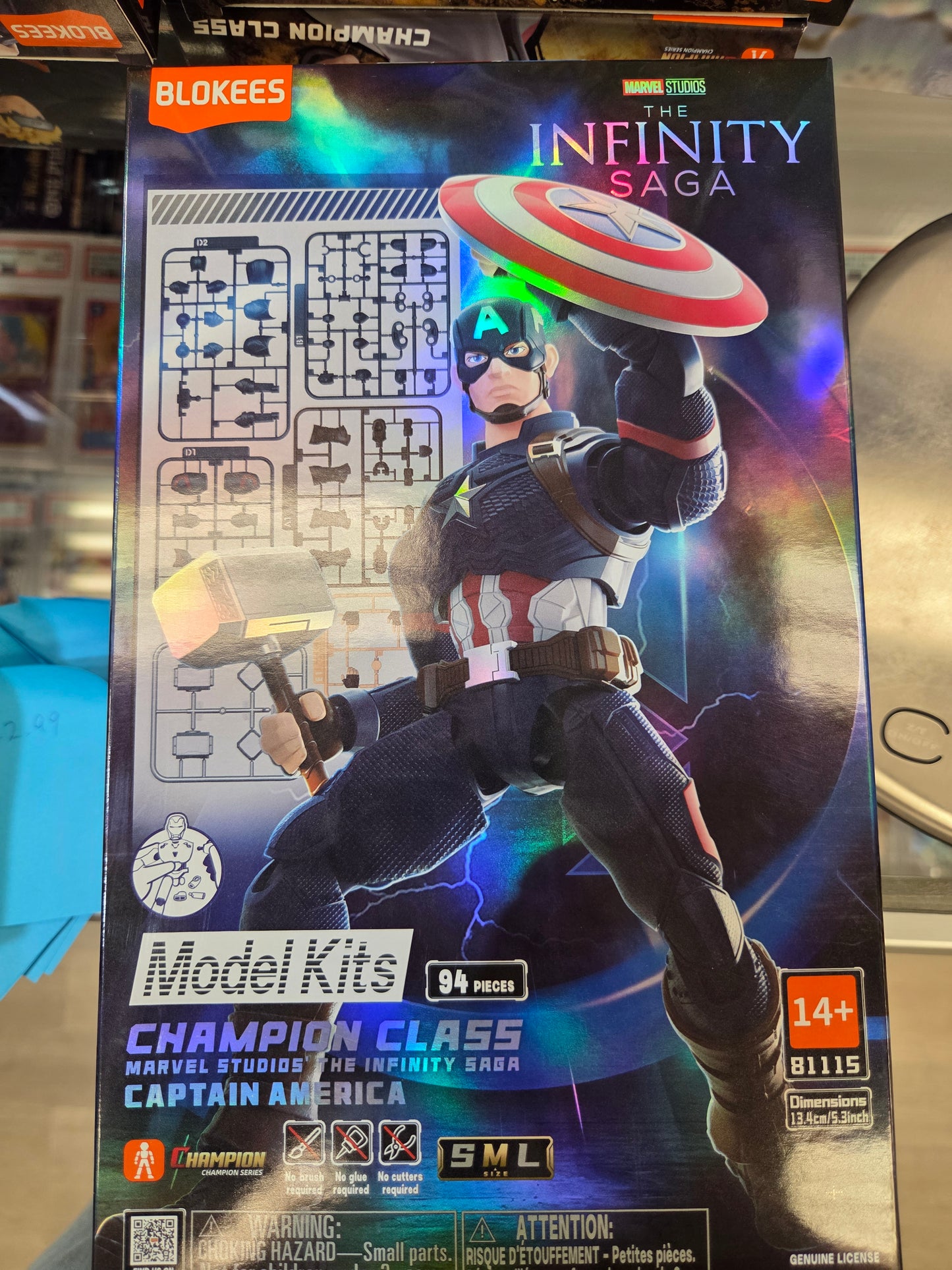 Blokees Champion Class Captain America Model Kit 94pc