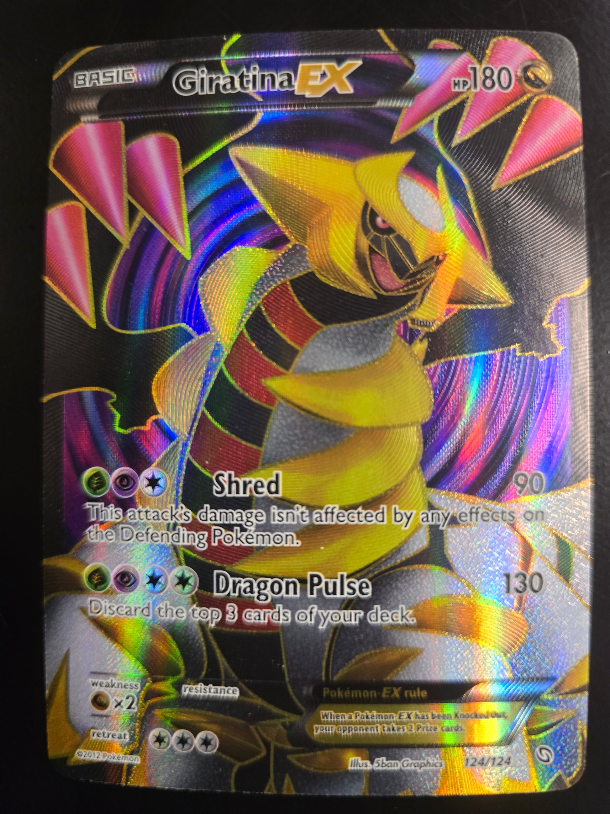 Giratina Ex 124/124 Dragons Exalted 124 Full Art Holofoil NM  at Emerald Market Alamogordo, New Mexico