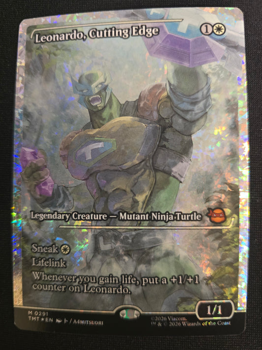 Leonardo, Cutting Edge M 0297 TMNT Showcase Fracture Foil NM