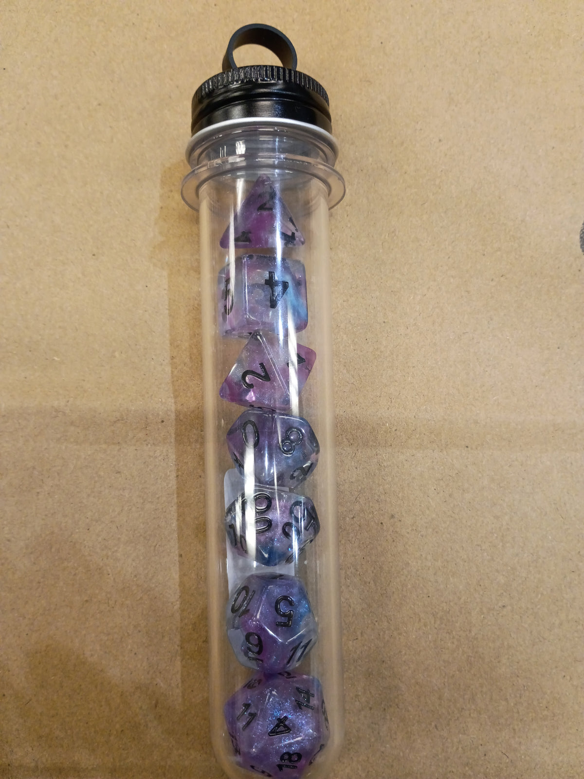 Luminous - Silver Stream Tubed Dice set