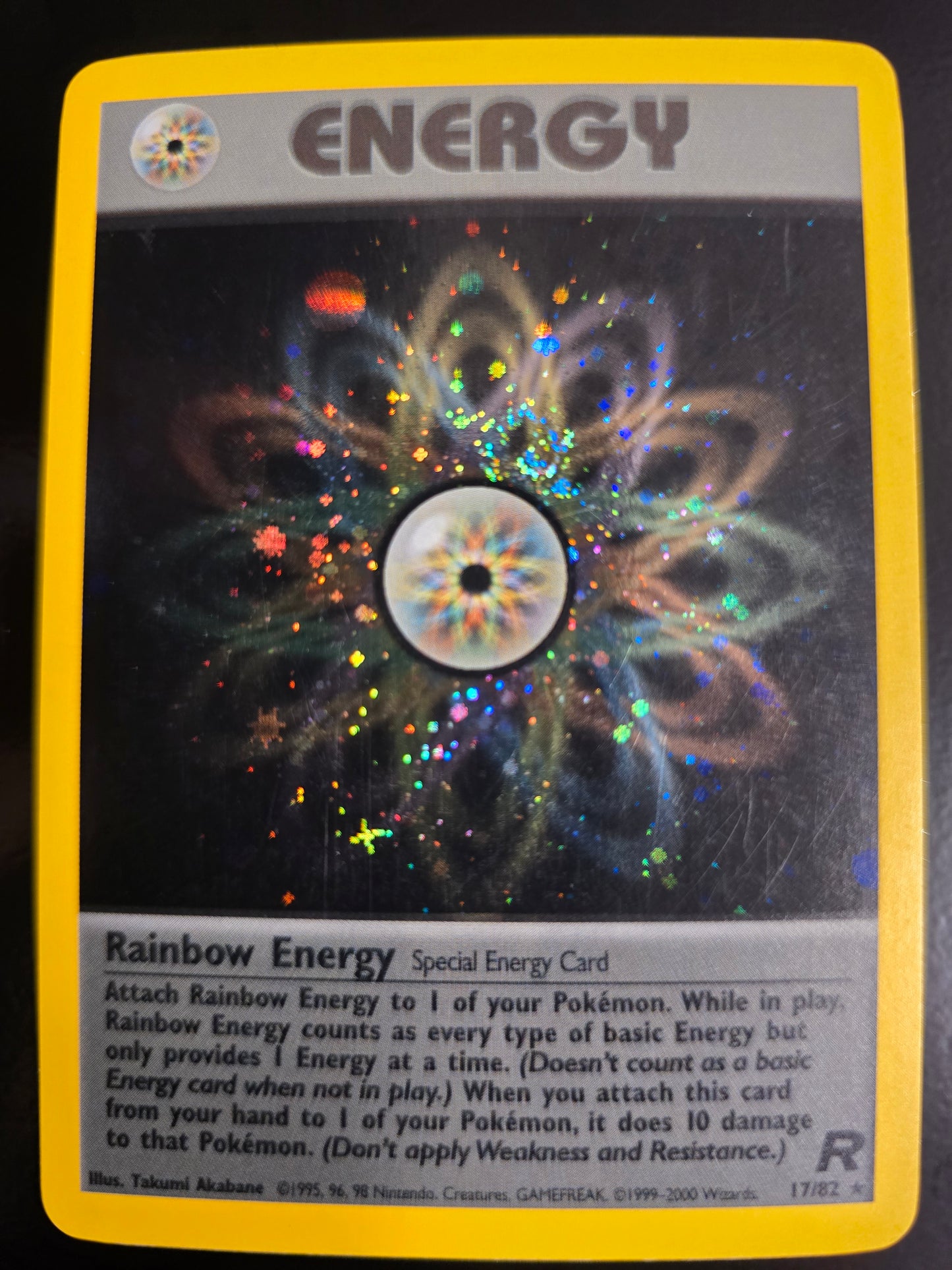 Rainbow Energy 17/82 Team Rocket Unlimited Holofoil NM