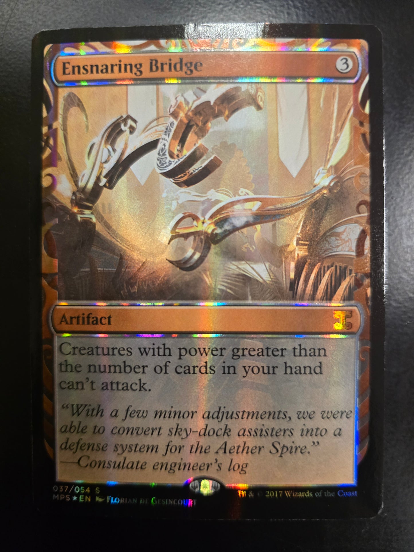 Ensnaring Bridge 037/054 Masterpiece Series Kaladesh Inventions Foil NM