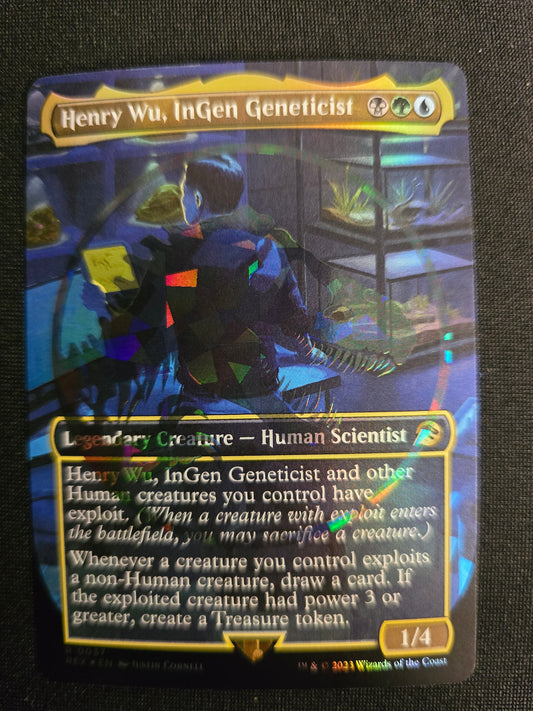 Henry Wu, InGen Geneticist R 0037 Universes Beyond: Jurassic World Collection Borderless Emblem Foil NM