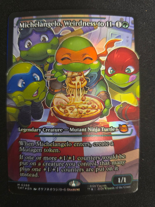 Michelangelo, Weirdness To 11 M 0288 TMNT Showcase Foil NM