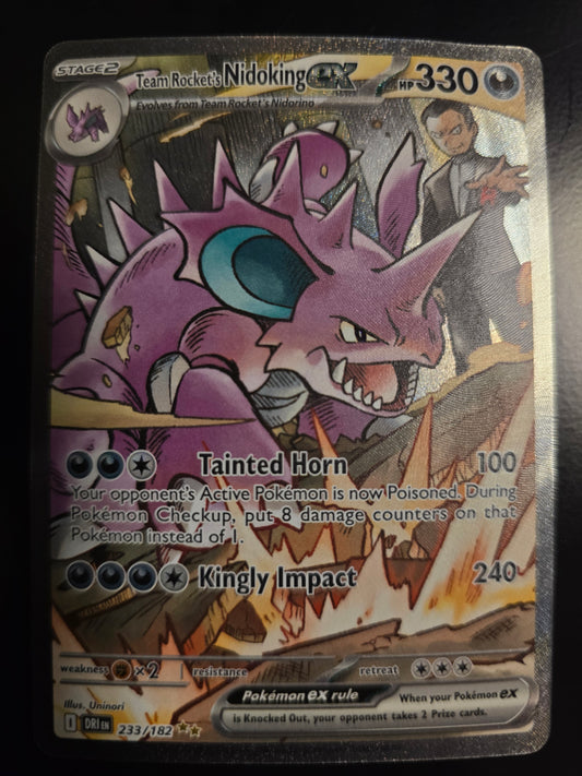 Team Rocket's Nidoking Ex 233/182 Destined Rivals Holofoil NM