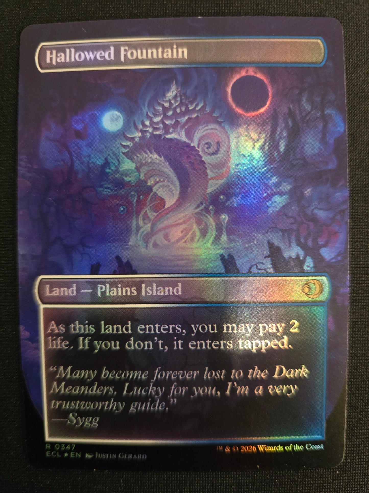 Hallowed Fountain R 0347 Lorwyn Eclipsed Borderless Foil NM