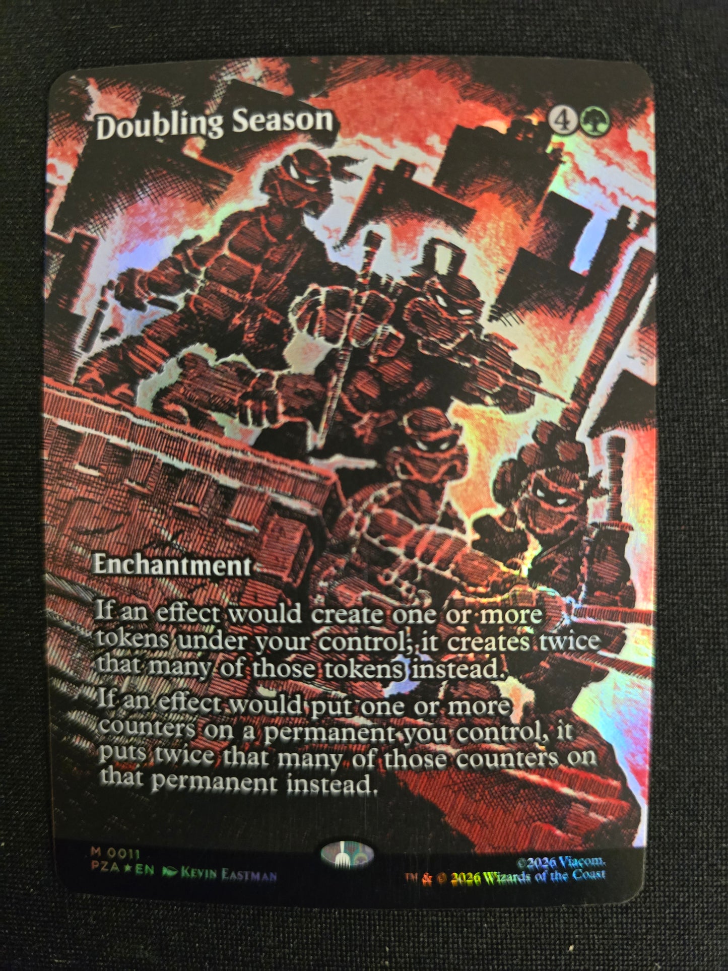 Doubling Season M 0011 TMNT Borderless Foil NM