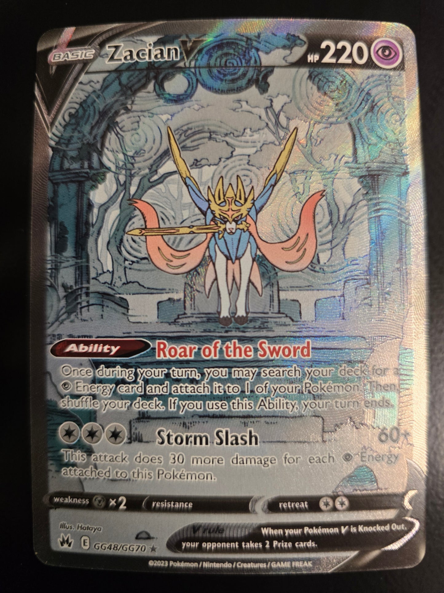 Zacian V GG48/GG70 CZ: Galarian Gallery Holofoil NM