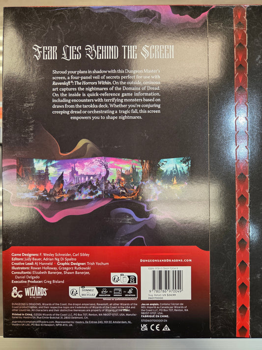 DND Ravenloft The Horrors Within Dungeon Masters Screen