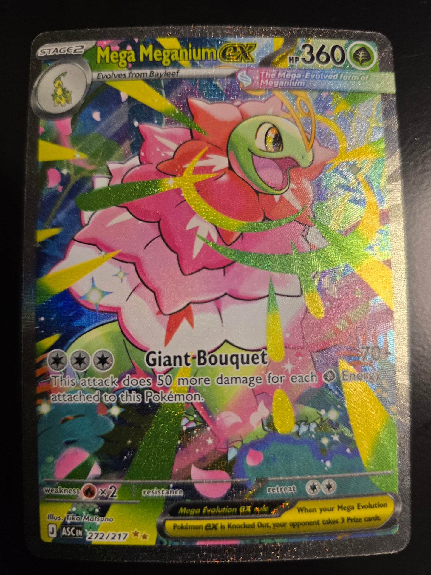 Mega Meganium Ex 272/217 Ascended Heroes Holofoil NM