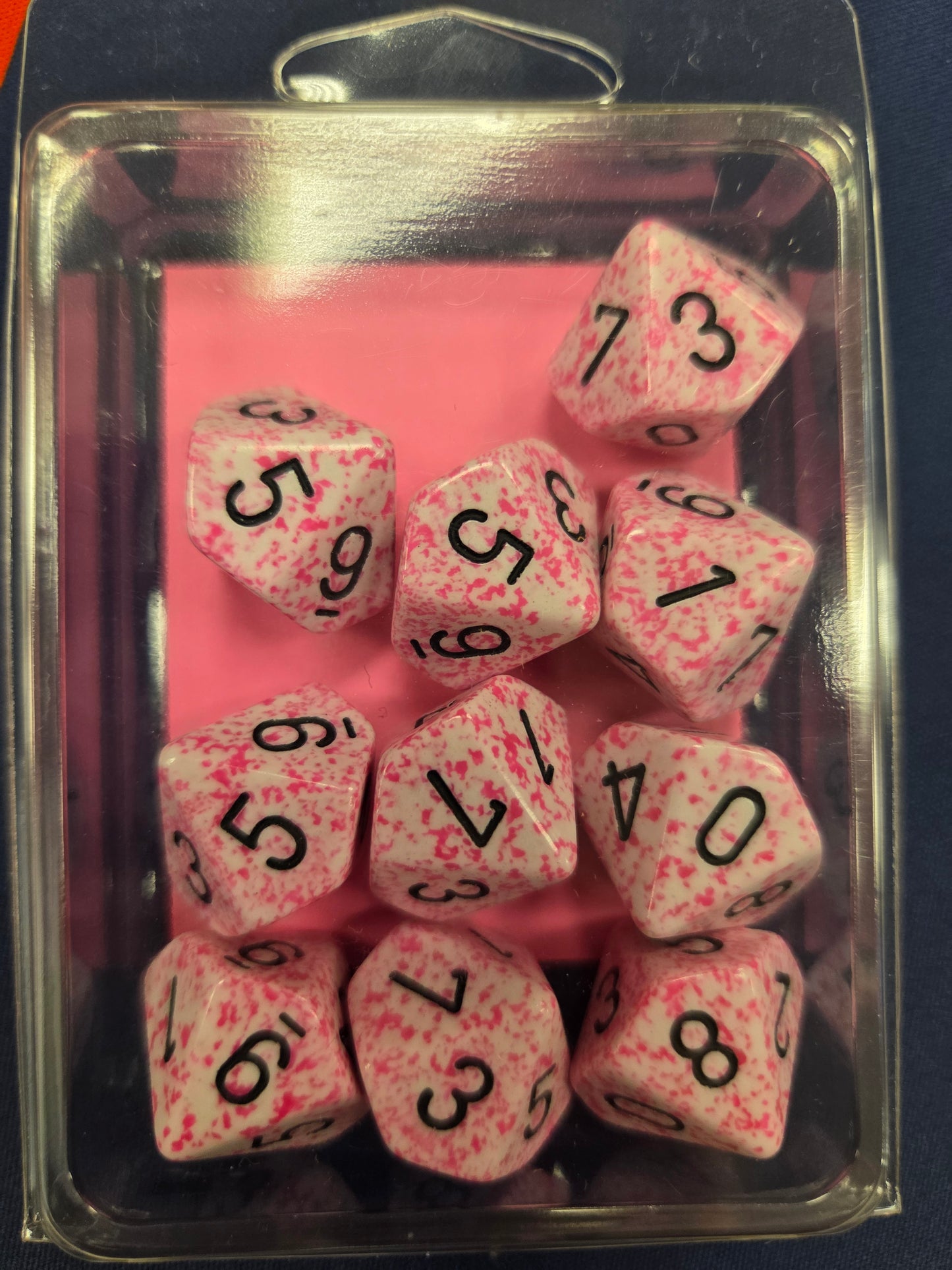 Chessex Speckled Pink Set of 10 d10 Dice