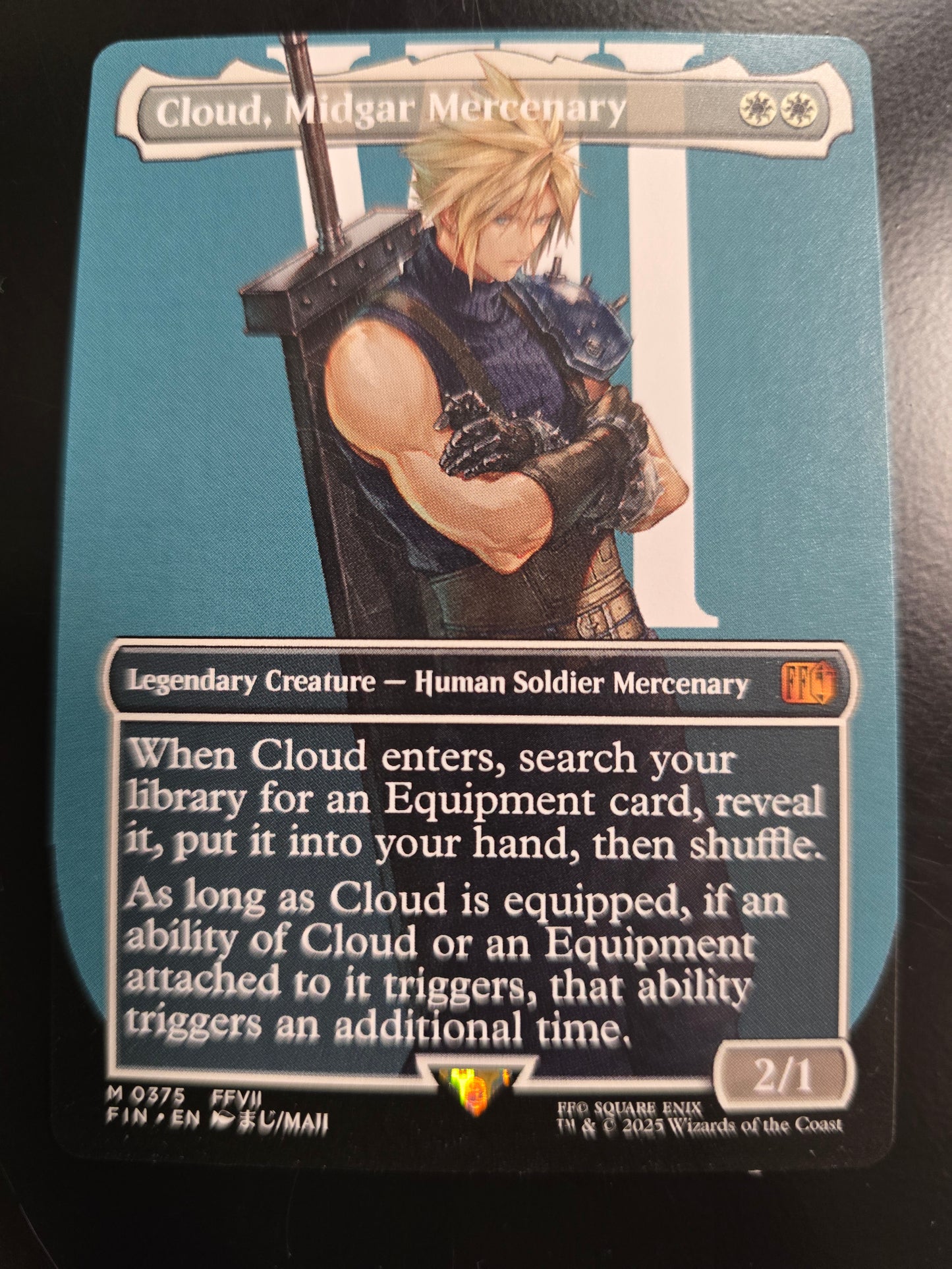 Cloud, Midgar Mercenary M 0375 Final Fantasy Borderless NM at Emerald Market Alamogordo, New Mexico	
