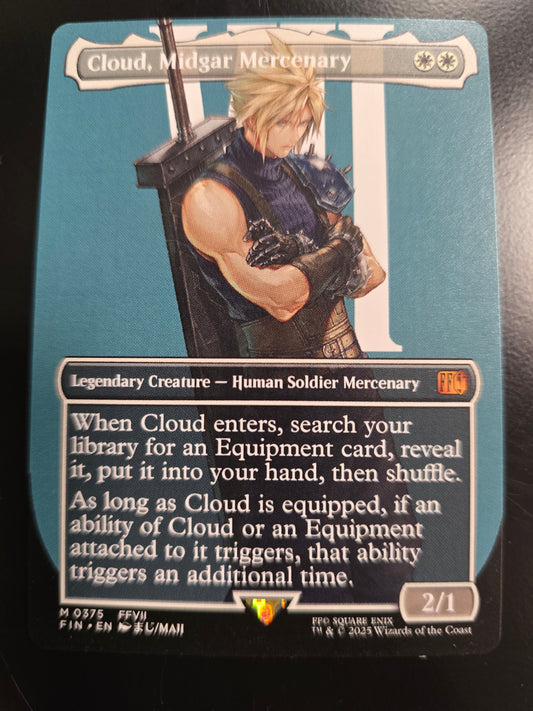 Cloud, Midgar Mercenary M 0375 Final Fantasy Borderless NM at Emerald Market Alamogordo, New Mexico	
