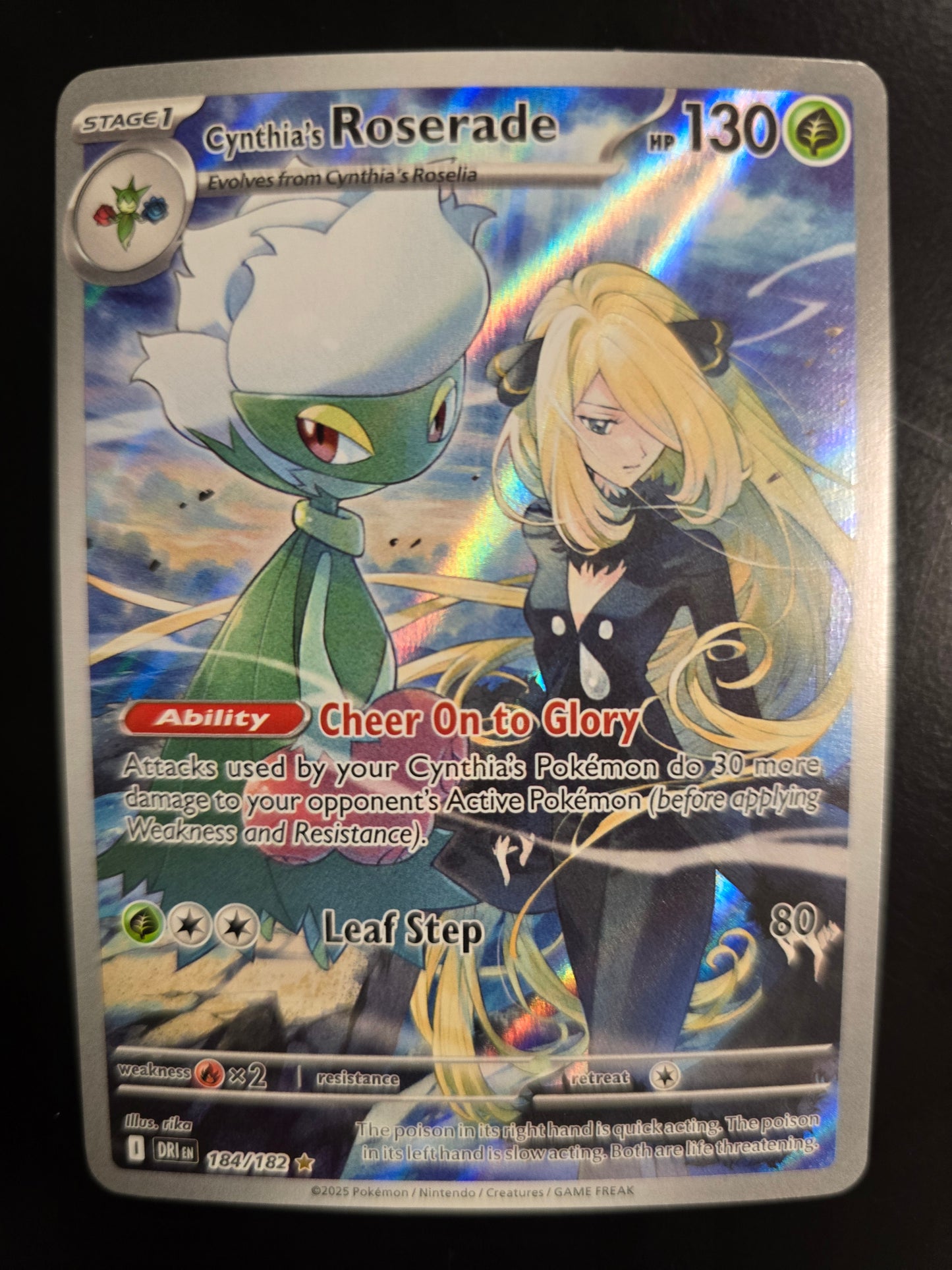Cynthia's Roserade 184/182 Destined Rivals Holofoil NM