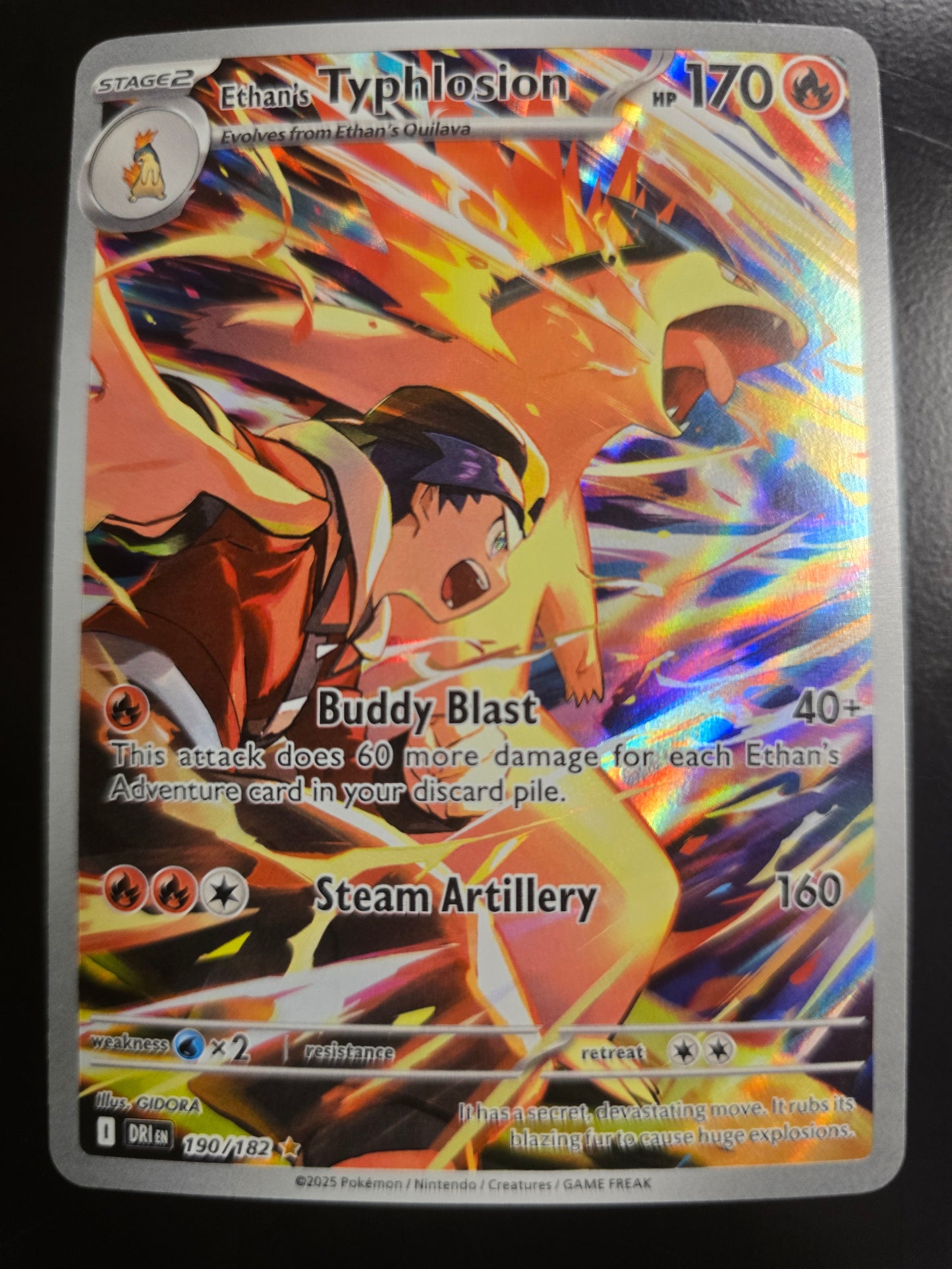 Ethan's Typhlosion 190/182 Destined Rivals Holofoil NM