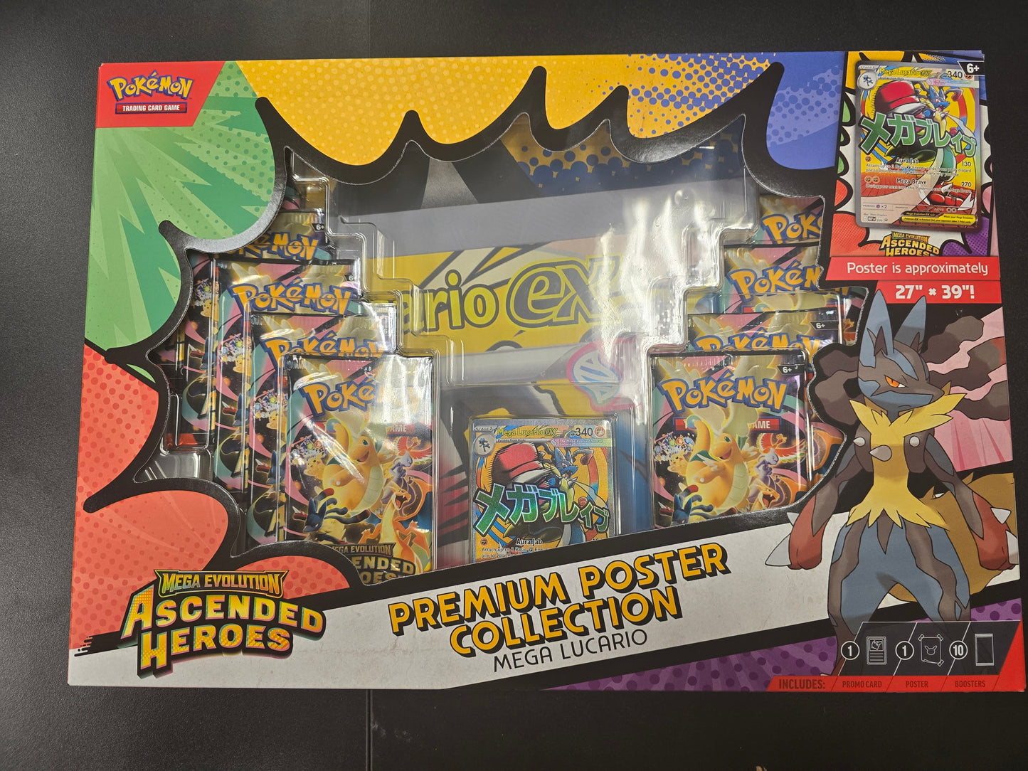 Pokemon Ascended Heroes Premium Poster Collection Mega Lucario Ex