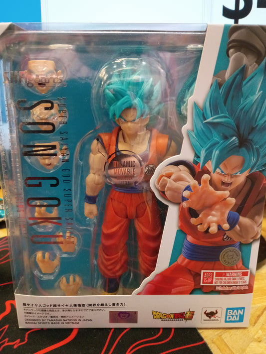 S.H.Figuarts Super Sayan God Son Goku Blue Action Figure